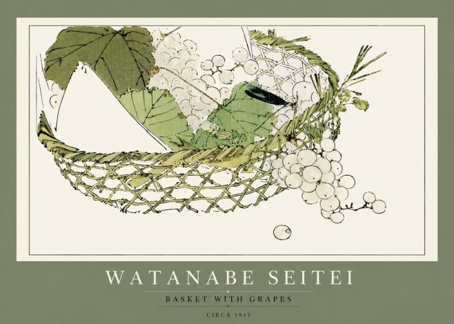 Watanabe Seitei Basket with Grapes No4 - Plakát