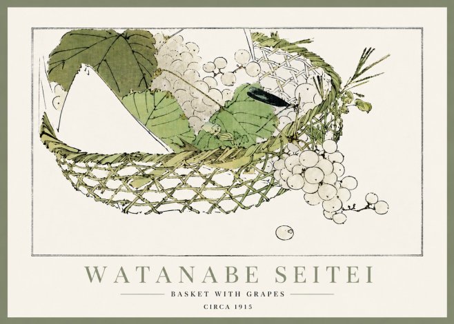 Watanabe Seitei Basket with Grapes No6 - Plakát