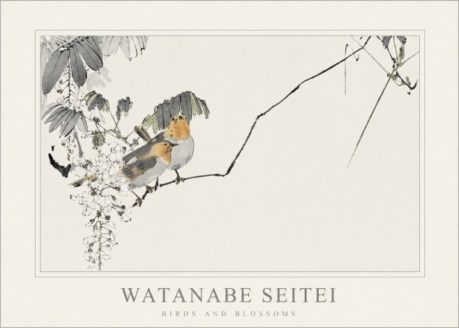 Watanabe Seitei Birds and Blossoms No1 - Plakát