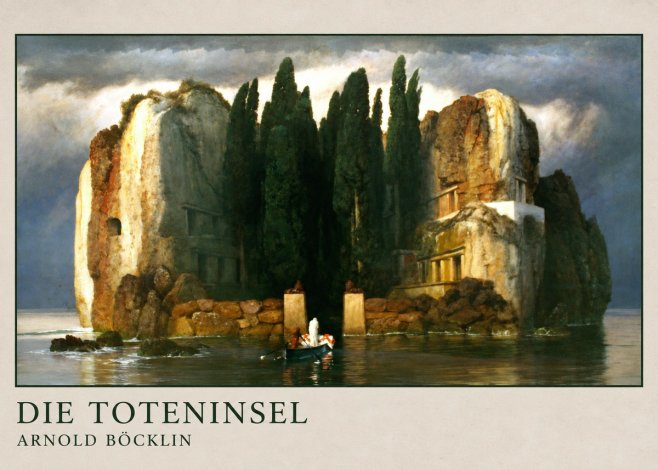 Arnold Böcklin Die Toteninsel II No4 - Plakát