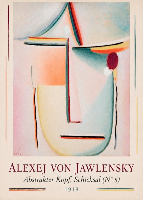 Alexej von Jawlensky Abstrakter Kopf, Schicksal (N°5) No6 - Plakát