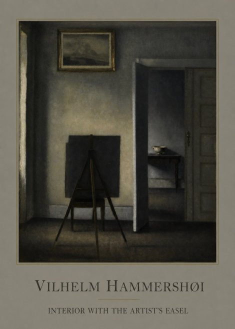 Vilhelm Hammershøi Interior with the Artist's Easel I No1 - Plakát