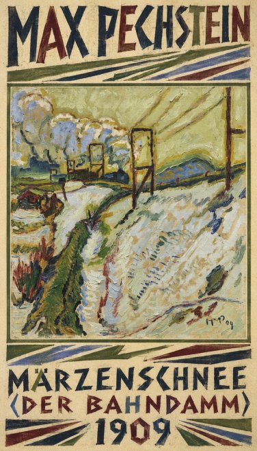 Max Pechstein Märzenschnee (Der Bahndamm) 1909 No1 - Plakát