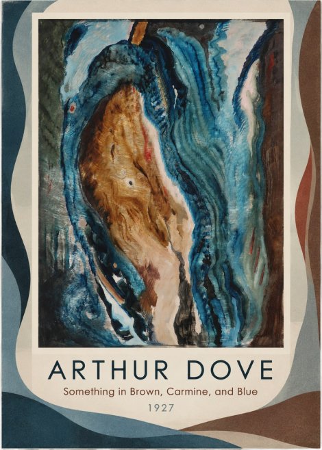 Arthur Dove Something in Brown, Carmine, and Blue No1 - Plakát