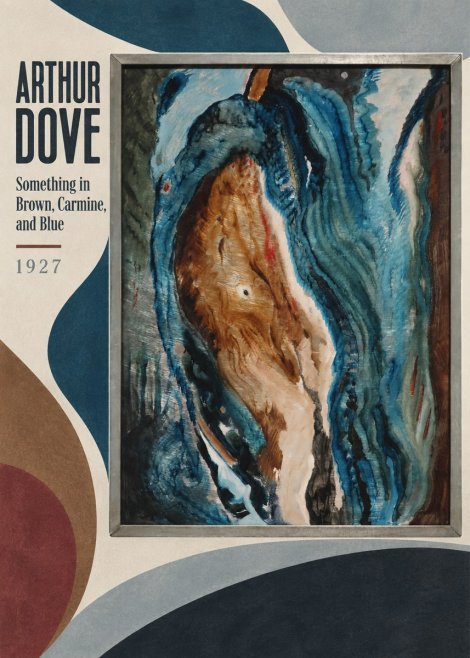 Arthur Dove Something in Brown, Carmine, and Blue No2 - Plakát