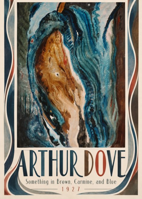 Arthur Dove Something in Brown, Carmine, and Blue No3 - Plakát