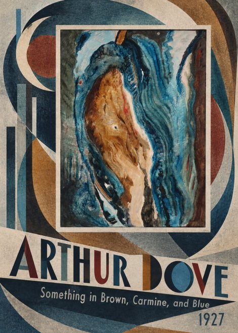 Arthur Dove Something in Brown, Carmine, and Blue No6 - Plakát