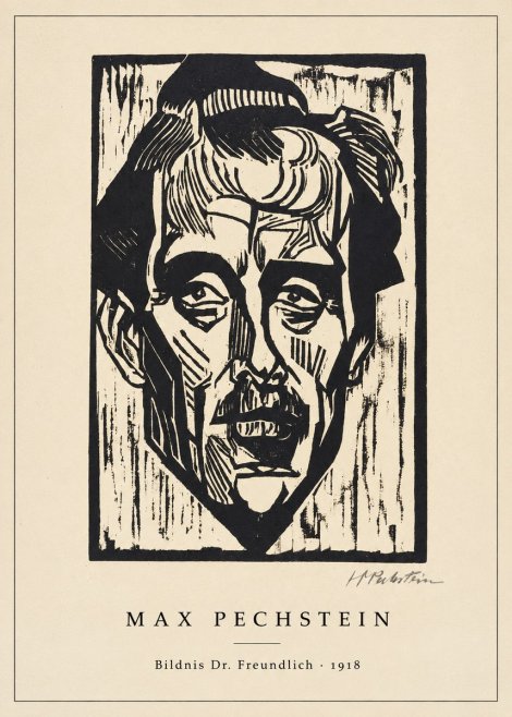 Max Pechstein Bildnis Dr. Freundlich • 1918 No3 - Plakát