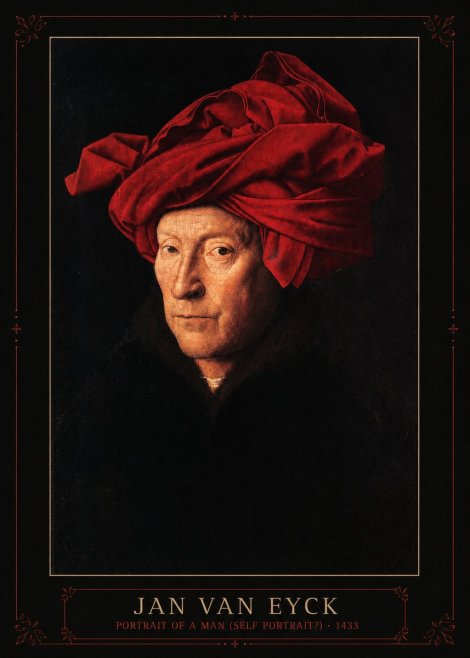 Jan van Eyck Portrait of a Man (Self Portrait?) No3 - Plakát
