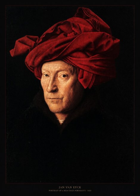 Jan van Eyck Portrait of a Man (Self Portrait?) No5 - Plakát