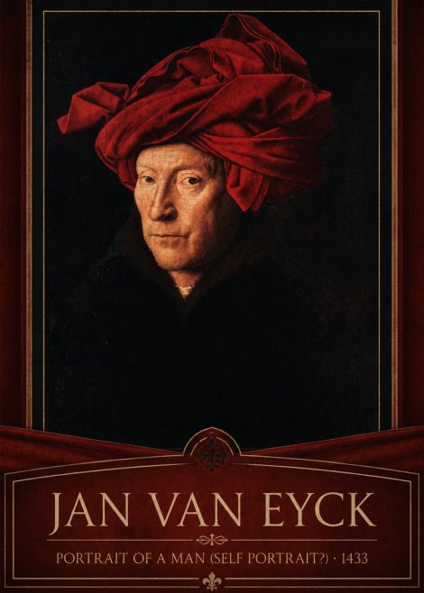 Jan van Eyck Portrait of a Man (Self Portrait?) No6 - Plakát