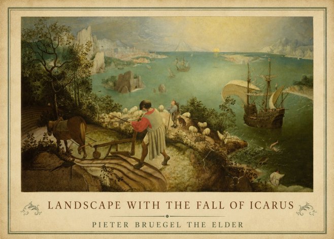 Pieter Bruegel Landscape with the Fall of Icarus II No1 - Plakát