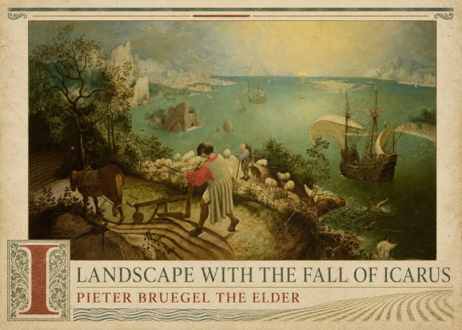 Pieter Bruegel Landscape with the Fall of Icarus II No3 - Plakát