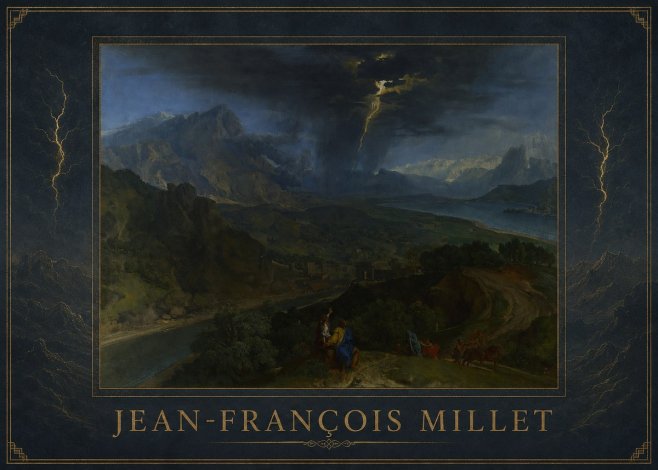 Jean-François Millet The Thunderbolt No1 - Plakát