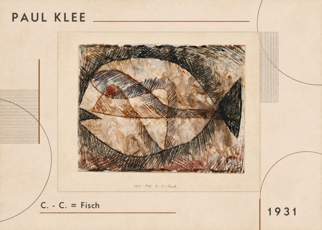 Paul Klee C. - C. = Fisch No1 - Plakát