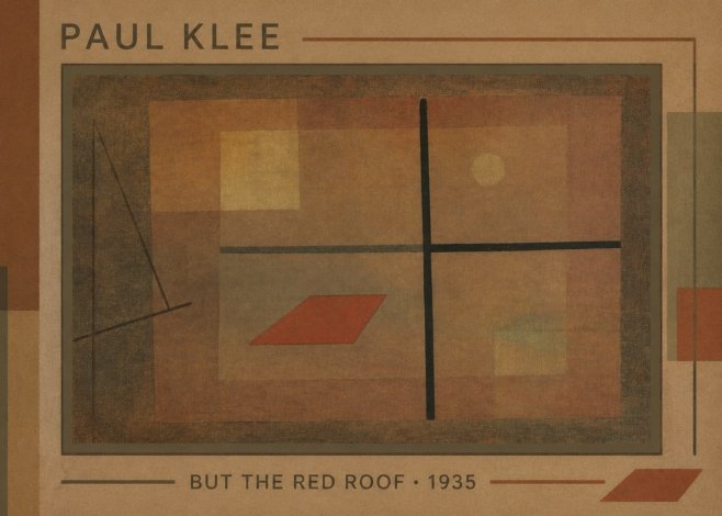 Paul Klee But the Red Roof No1 - Plakát