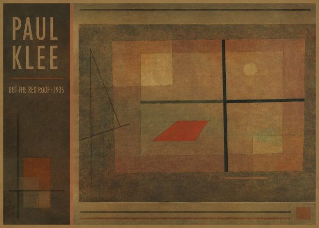 Paul Klee But the Red Roof No2 - Plakát