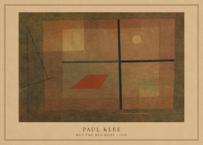 Paul Klee But the Red Roof No3 - Plakát