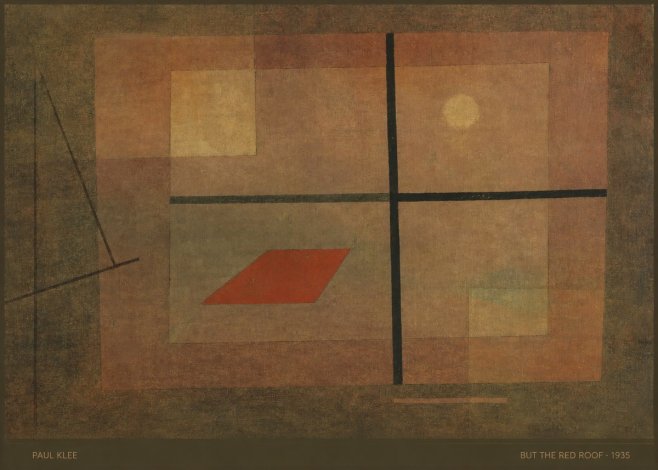 Paul Klee But the Red Roof No5 - Plakát