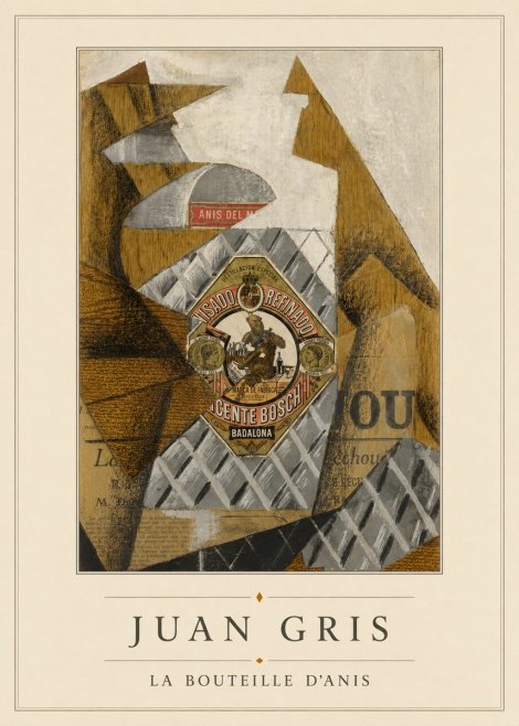 Juan Gris La Bouteille D'anis No4 - Plakát