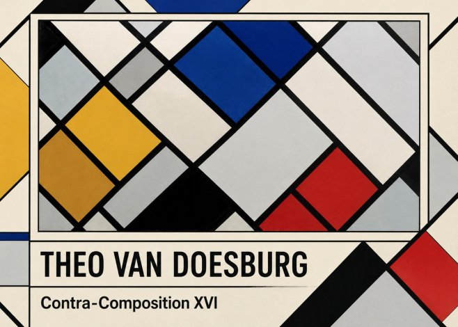 Theo van Doesburg Contra-composition Xvi No1 - Plakát