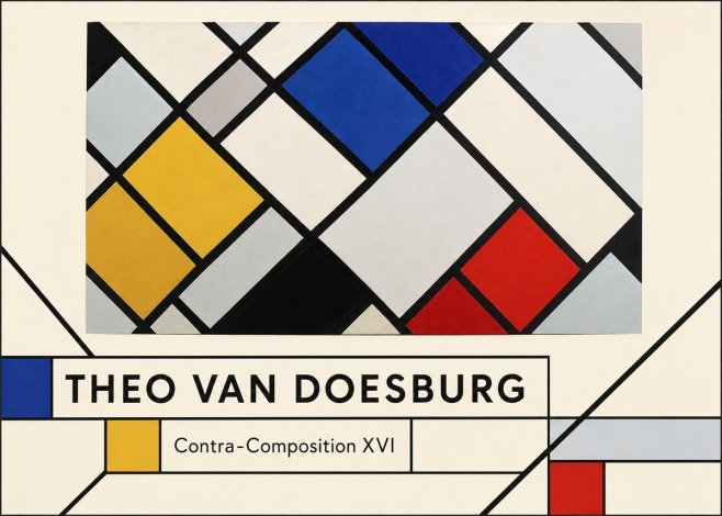 Theo van Doesburg Contra-composition Xvi No3 - Plakát
