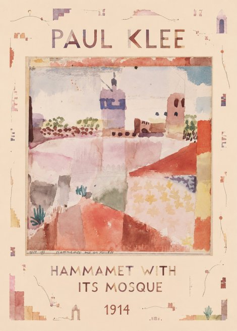 Paul Klee Hammamet with Its Mosque No4 - Plakát