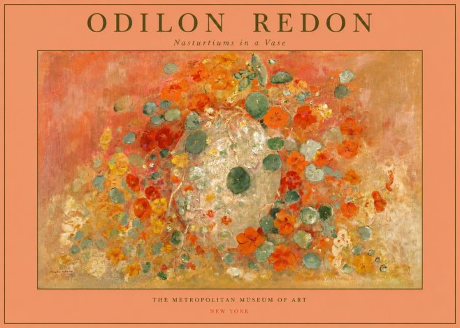 Odilon Redon Nasturtiums in a Vase No2 - Plakát