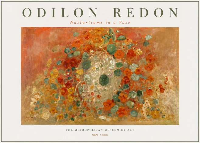 Odilon Redon Nasturtiums in a Vase No3 - Plakát