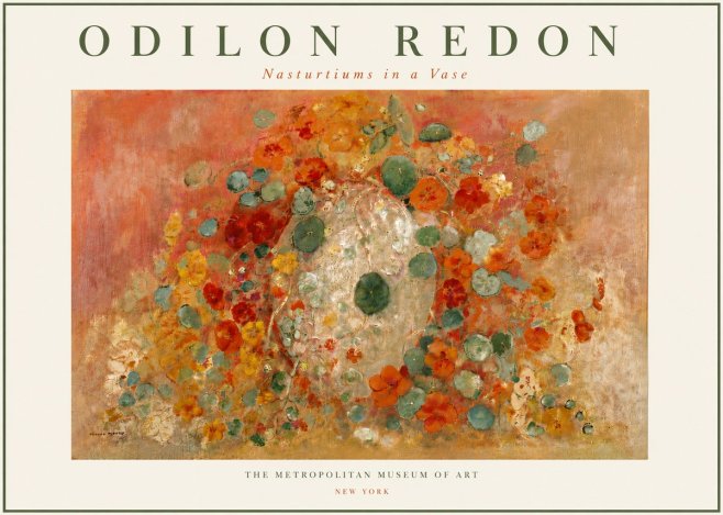 Odilon Redon Nasturtiums in a Vase No4 - Plakát