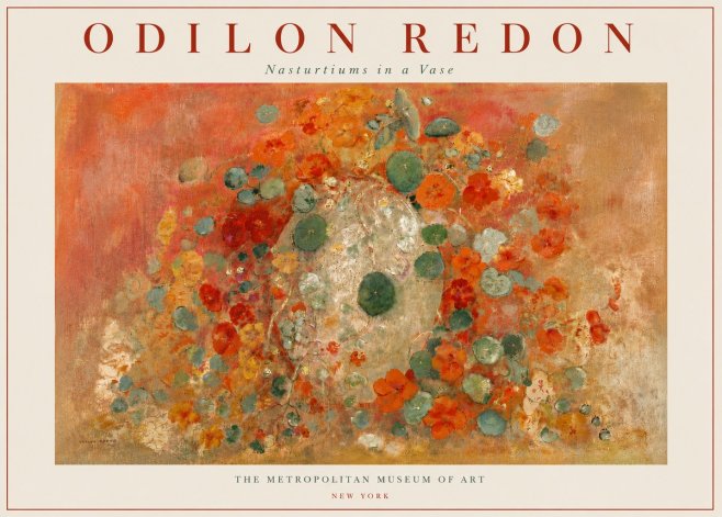 Odilon Redon Nasturtiums in a Vase No6 - Plakát