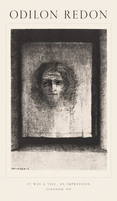 Odilon Redon It Was a Veil, an Impression No1 - Plakát