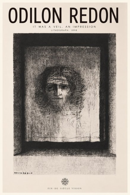 Odilon Redon It Was a Veil, an Impression No2 - Plakát