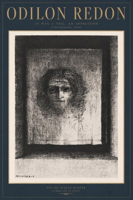 Odilon Redon It Was a Veil, an Impression No3 - Plakát