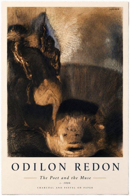 Odilon Redon The Poet and the Muse No6 - Plakát