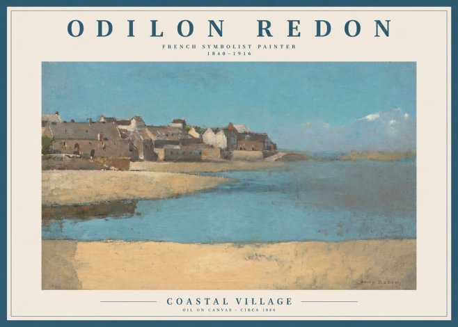 Odilon Redon Coastal Village No2 - Plakát