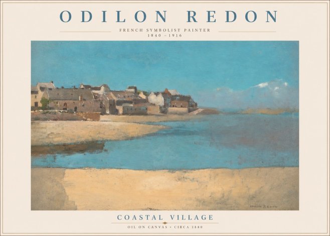 Odilon Redon Coastal Village No3 - Plakát