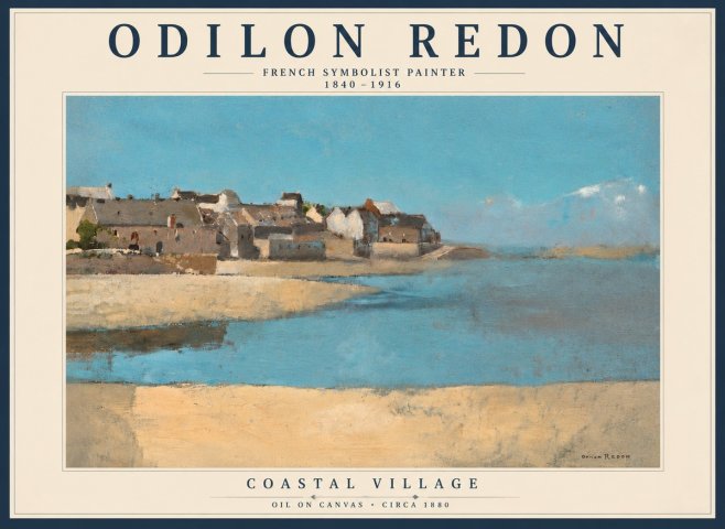 Odilon Redon Coastal Village No6 - Plakát