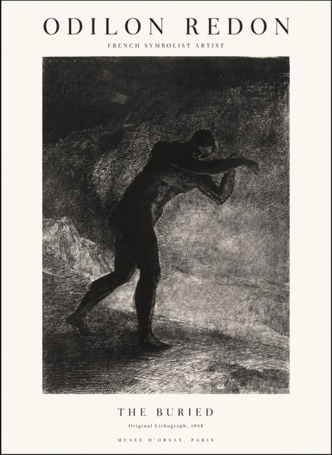 Odilon Redon The Buried No1 - Plakát