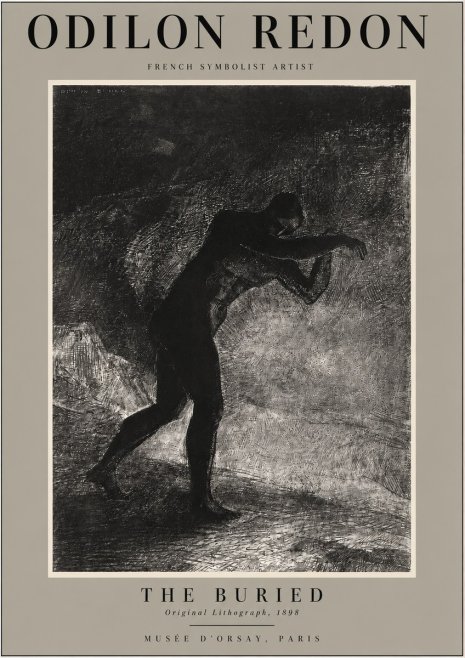 Odilon Redon The Buried No2 - Plakát