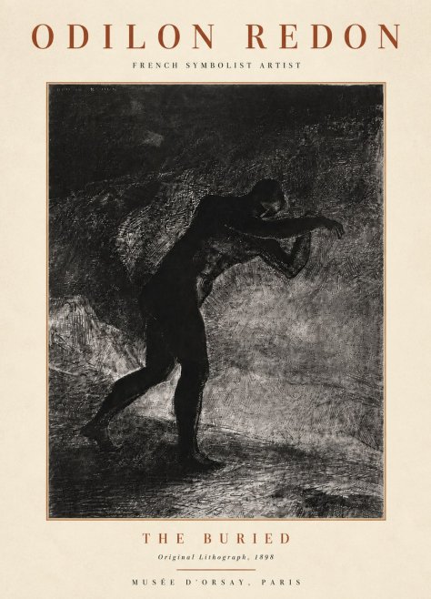 Odilon Redon The Buried No4 - Plakát