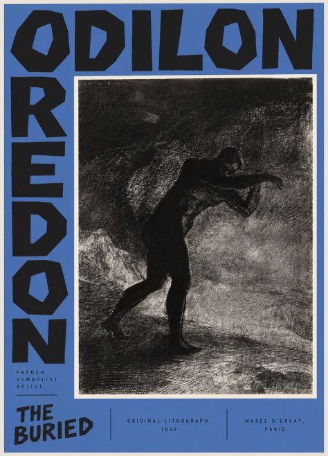 Odilon Redon The Buried No5 - Plakát