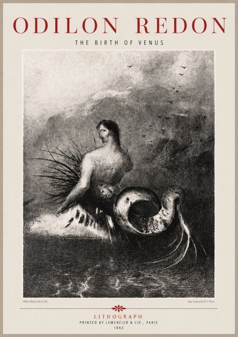 Odilon Redon The Birth of Venus No3 - Plakát