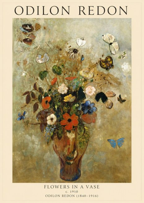 Odilon Redon Flowers in a Vase I No1 - Plakát