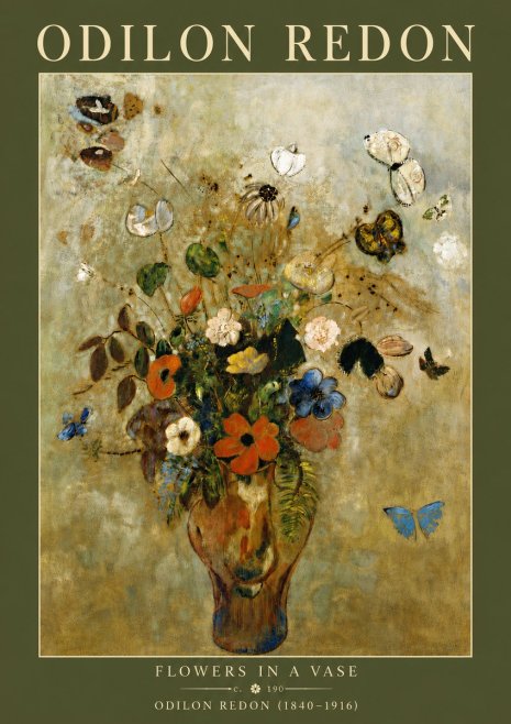 Odilon Redon Flowers in a Vase I No4 - Plakát