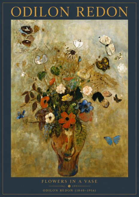 Odilon Redon Flowers in a Vase I No6 - Plakát