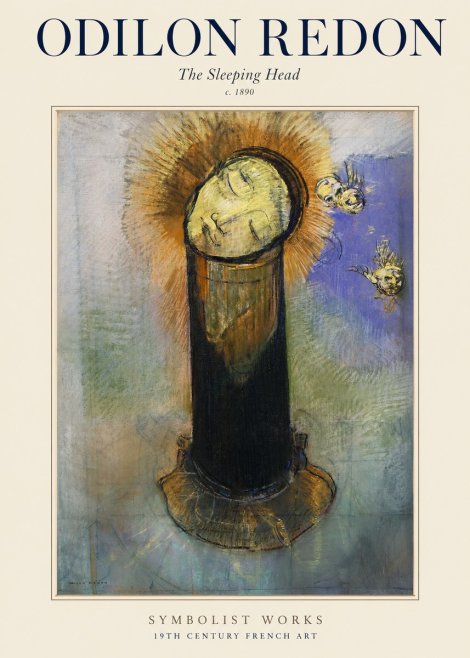 Odilon Redon The Sleeping Head No1 - Plakát