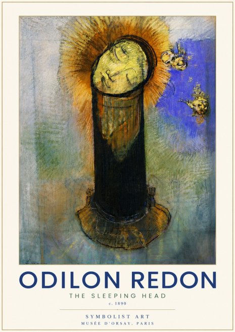 Odilon Redon The Sleeping Head No6 - Plakát