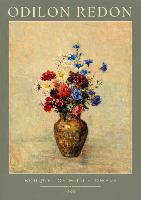 Odilon Redon Bouquet of Wild Flowers I No2 - Plakát