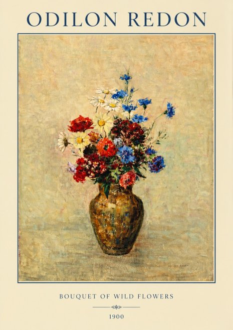 Odilon Redon Bouquet of Wild Flowers I No3 - Plakát